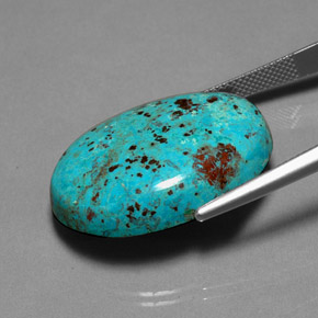 Crisocola multicolor natural de 25,30 ct, corte óvalo, opaco