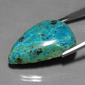Crisocola multicolor natural de 36,53 ct, en forma de pera, opaco