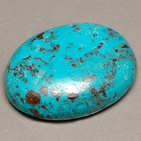 Crisocola multicolor natural de 29,64 ct, corte óvalo, opaco