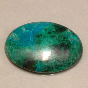 Crisocola multicolor natural de 20,04 ct, corte óvalo, opaco