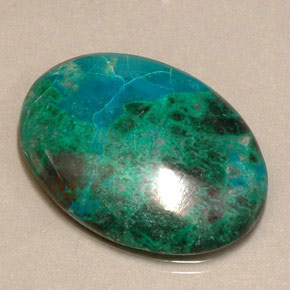 Crisocola multicolor natural de 20,04 ct, corte óvalo, opaco