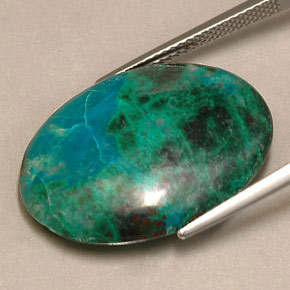 Crisocola multicolor natural de 20,04 ct, corte óvalo, opaco