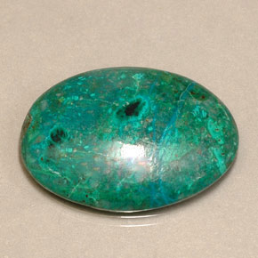 Crisocola multicolor natural de 16,38 ct, corte óvalo, opaco