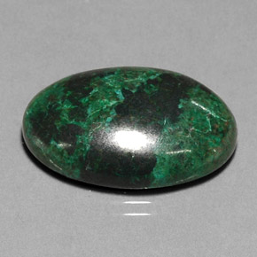 Crisocola multicolor natural de 31,04 ct, corte óvalo, opaco