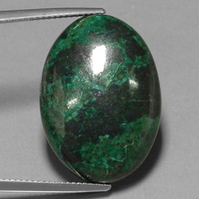 Crisocola multicolor natural de 31,04 ct, corte óvalo, opaco