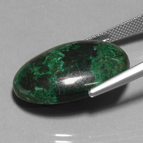 Crisocola multicolor natural de 31,04 ct, corte óvalo, opaco