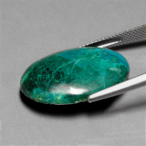 Crisocola multicolor natural de 20,30 ct, corte óvalo, opaco