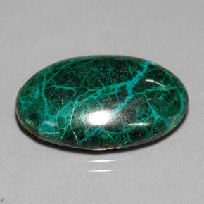 Crisocola multicolor natural de 26,69 ct, corte óvalo, opaco