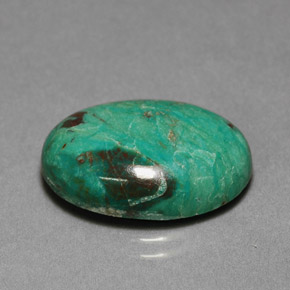 Crisocola verde natural de 7,78 ct, corte óvalo, opaco