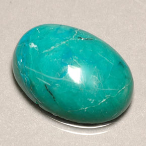Crisocola verde natural de 8,90 ct, corte óvalo, opaco