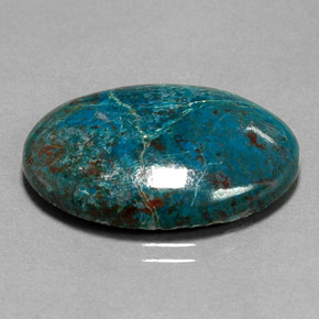 Crisocola multicolor natural de 16,93 ct, corte óvalo, opaco