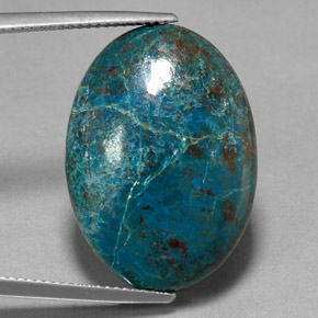 Crisocola multicolor natural de 16,93 ct, corte óvalo, opaco