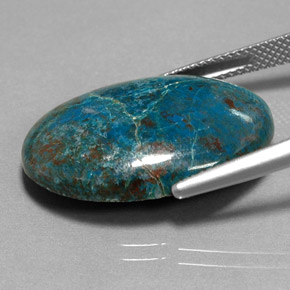 Crisocola multicolor natural de 16,93 ct, corte óvalo, opaco