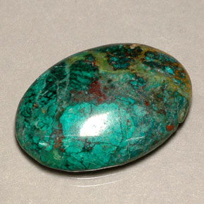 Crisocola multicolor natural de 18,89 ct, corte óvalo, opaco