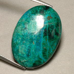 Crisocola multicolor natural de 19,56 ct, corte óvalo, opaco