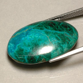 Crisocola multicolor natural de 22,29 ct, corte óvalo, opaco