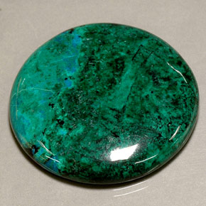 Crisocola multicolor natural de 79,26 ct, corte redondo, opaco