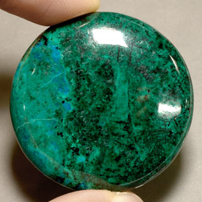 Crisocola multicolor natural de 79,26 ct, corte redondo, opaco