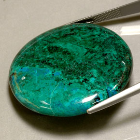 Crisocola multicolor natural de 79,26 ct, corte redondo, opaco