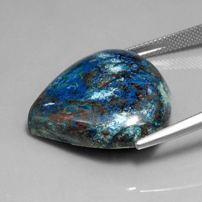 Crisocola multicolor natural de 35,70 ct, en forma de pera, opaco