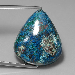 crisocola Multicolor natural de 32.81 ct, En forma de pera, Opaco