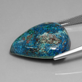 crisocola Multicolor natural de 32.81 ct, En forma de pera, Opaco