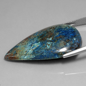 crisocola Multicolor natural de 41.46 ct, En forma de pera, Opaco