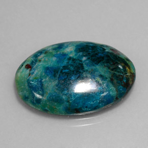 Crisocola multicolor natural de 18,82 ct, corte óvalo, opaco