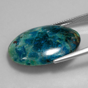 Crisocola multicolor natural de 18,82 ct, corte óvalo, opaco