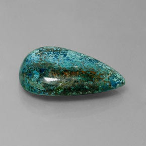 Crisocola multicolor natural de 20,31 ct, en forma de pera, opaco