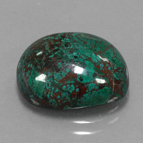 Crisocola multicolor natural de 10,77 ct, forma elegante, opaco