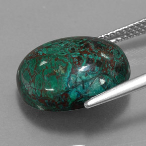 Crisocola multicolor natural de 10,77 ct, forma elegante, opaco