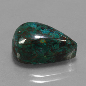 Crisocola multicolor natural de 11,95 ct, forma elegante, opaco