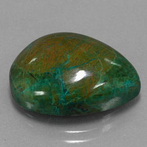 Crisocola multicolor natural de 14,38 ct, en forma de pera, opaco