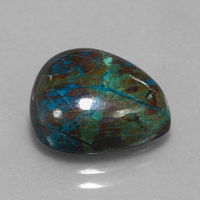 Crisocola multicolor natural de 7,15 ct, en forma de pera, opaco