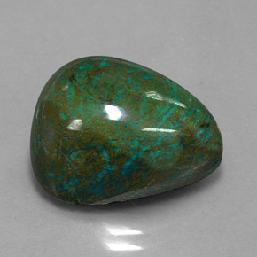 Crisocola multicolor natural de 15,79 ct, en forma de pera, opaco