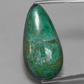 Crisocola multicolor natural de 22,00 ct, en forma de pera, opaco