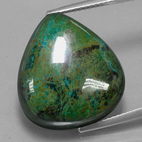 Crisocola multicolor natural de 25,83 ct, en forma de pera, opaco
