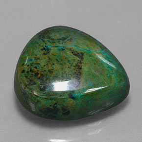 Crisocola multicolor natural de 25,83 ct, en forma de pera, opaco