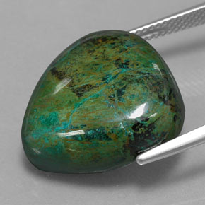 Crisocola multicolor natural de 25,83 ct, en forma de pera, opaco