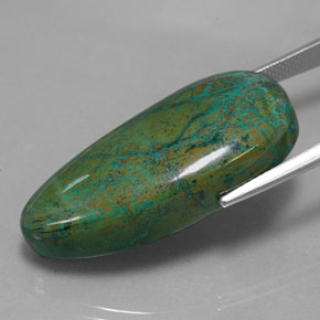 crisocola Multicolor natural de 38.88 ct, Forma elegante, Opaco