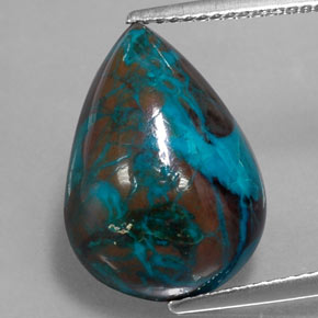 Crisocola multicolor natural de 8,85 ct, en forma de pera, opaco
