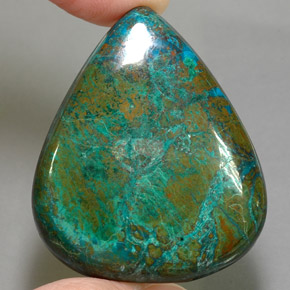 Crisocola multicolor natural de 100,55 ct, en forma de pera, opaco