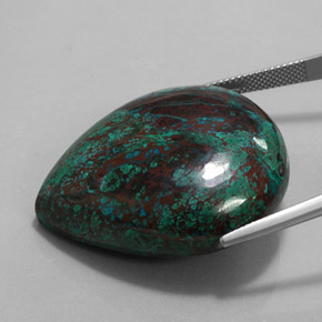 Crisocola multicolor natural de 98,92 ct, en forma de pera, opaco