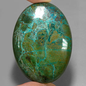 Crisocola multicolor natural de 166,65 ct, corte óvalo, opaco