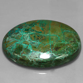 Crisocola multicolor natural de 166,65 ct, corte óvalo, opaco