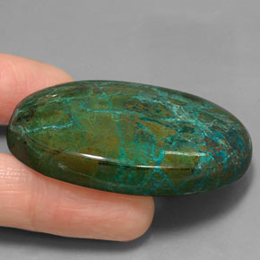 Crisocola multicolor natural de 166,65 ct, corte óvalo, opaco