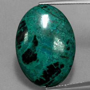 Crisocola multicolor natural de 20,62 ct, corte óvalo, opaco