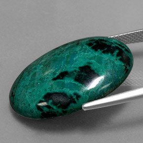 Crisocola multicolor natural de 20,62 ct, corte óvalo, opaco