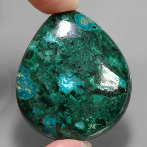 Crisocola multicolor natural de 95,08 ct, en forma de pera, opaco
